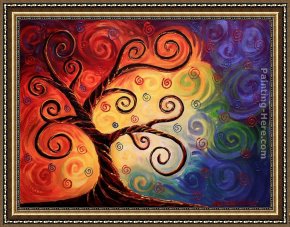 2011 Framed Paintings - Twisted With Joy by 2011