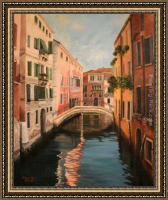 Venice Framed Paintings - venice morning by 2011