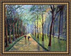 2011 Framed Paintings - Zach Ladner Brussels in the Rain by 2011