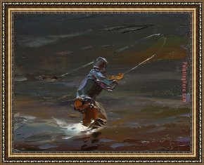 Palette Knife Framed Paintings - Fishing Knife by 2017 new