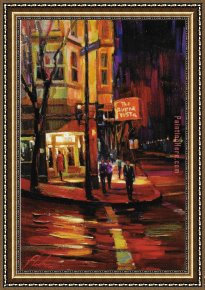 Buena Vista Bar Framed Paintings - Michael Flohr Last Call Buena Vista by 2017 new