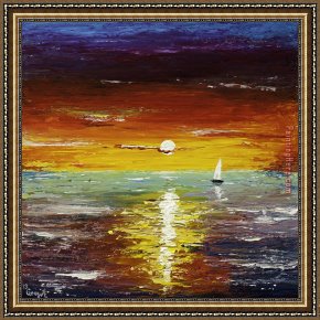 Open Framed Paintings - Open Sea by 2017 new