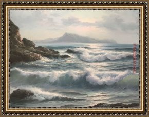 Seascapes Framed Paintings - Seascape 17 by 2017 new