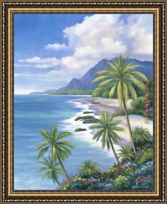Tropical Framed Paintings - Tropical Paradise 2 by 2017 new
