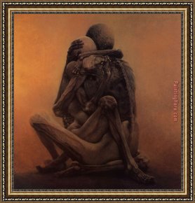 Untitled Framed Paintings - Untitled by Zdzislaw Beksinski by 2017 new