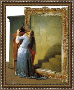 Hemicycle of The Ecole Des Beaux-arts - Detail Framed Paintings - The Kiss by arturojm by 3d art