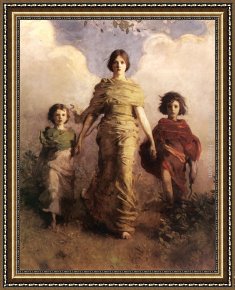 Assumption of The Virgin, Detail of The Apostles Framed Paintings - The Virgin by Abbott Handerson Thayer