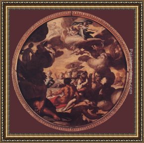 The Mystic Marriage of St. Catherine Framed Paintings - The Marriage of Cupid and Psyche by Abraham Bloemaert