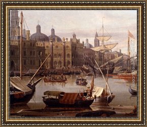 The Meeting of Abraham And Melchizedek Framed Paintings - A Capriccio Of The Grand Canal, Venice - detail by Abraham Jansz Storck