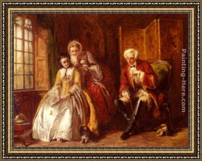 The Meeting of Abraham And Melchizedek Framed Paintings - The Bashful Lover by Abraham Solomon