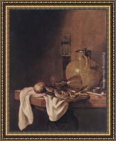 The Meeting of Abraham And Melchizedek Framed Paintings - The Breakfast by Abraham van Beyeren