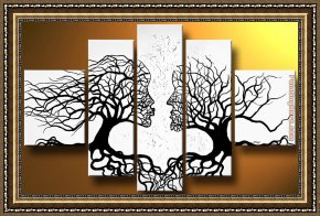 Abstract Framed Paintings - 5534 by Abstract