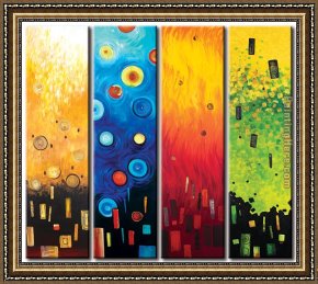 Abstract Framed Paintings - 91413 by Abstract