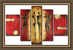 Abstract Framed Paintings - 91593 by Abstract