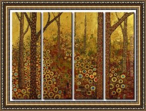 Abstract Framed Paintings - 92132 by Abstract