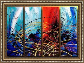 Abstract Framed Paintings - 92616 by Abstract