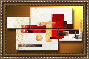 Abstract Framed Paintings - 92718 by Abstract