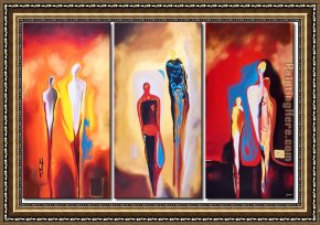 Abstract Framed Paintings - Art0074 by Abstract