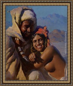 Her Favorite Book Framed Paintings - The Favorite by Adam Styka