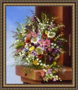 Spring Framed Paintings - Spring Bouquet by Adelheid Dietrich