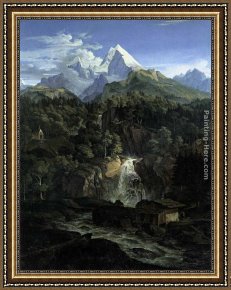 Ludwig Knaus Framed Paintings - The Watzman by Adrian Ludwig Richter