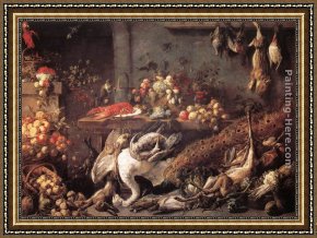 Adrian Van Utrecht Framed Paintings - The Pantry by Adrian van Utrecht