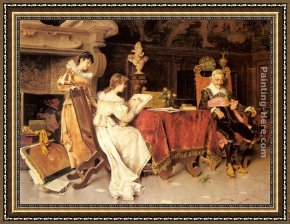 Lessons Learned by Eyears Framed Paintings - The Art Lesson by Adriano Cecchi