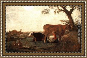 The King And The Beggar-maid Framed Paintings - The Dairy Maid by Aelbert Cuyp