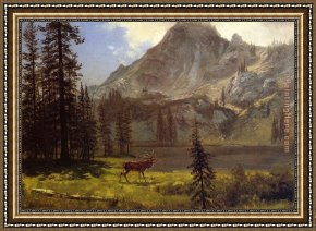 Comming to The Call Framed Paintings - Call of the Wild by Albert Bierstadt