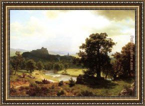 The Beginning of a Perfect Day Framed Paintings - Day's Beginning by Albert Bierstadt