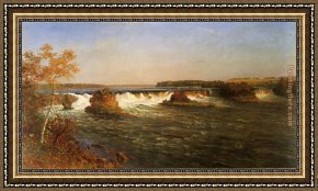 The Fall of Man Framed Paintings - Falls of St by Albert Bierstadt