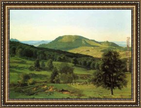 Hills of Tuscany I Framed Paintings - Hill and Dale by Albert Bierstadt