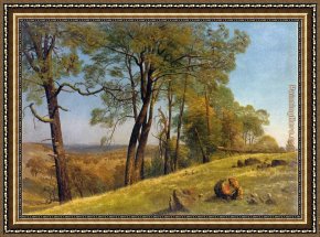 Albert Bierstadt Among The Sierra Nevada, California Framed Paintings - Landscape Rockland County California by Albert Bierstadt