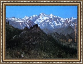 Early Winter in The Sierra Nevada Framed Paintings - Sierra Nevada II by Albert Bierstadt