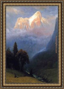 Storm Framed Paintings - Storm Among the Alps by Albert Bierstadt