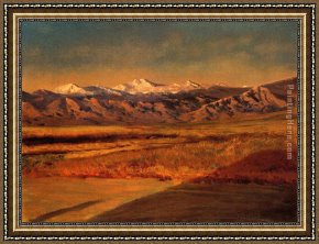 Grand Framed Paintings - The Grand Tetons by Albert Bierstadt