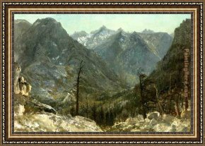 Early Winter in The Sierra Nevada Framed Paintings - The Sierra Nevadas by Albert Bierstadt