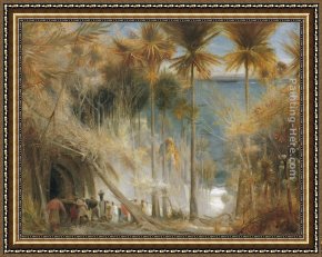 Ali Foreman Zaire Framed Paintings - Ali Baba abd the Forty Thieves by Albert Goodwin