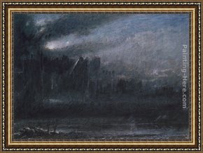 Gone to Ground Framed Paintings - Christian and Faithfull in the Grounds of Giant Despair by Albert Goodwin