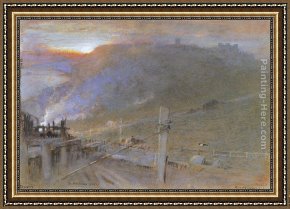 Sydney Harbour Framed Paintings - Dover, The Harbour Works by Albert Goodwin
