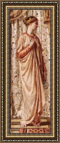 Standing Guard Framed Paintings - Standing female figure holding a vase by Albert Joseph Moore