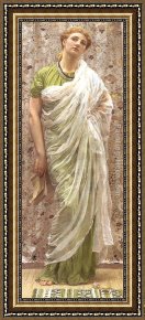 An Interesting Story Framed Paintings - The End of the Story by Albert Joseph Moore