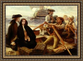 Boat Framed Paintings - The Jolly Boat by Albert Lynch