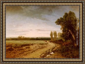 Pasini Framed Paintings - Going To The Pasture, Early Morning by Alberto Pasini