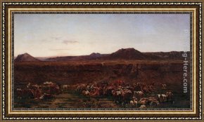 Pasini Framed Paintings - The Encampment by Alberto Pasini