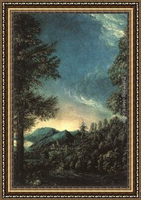 Altdorfer Framed Paintings - The Danube Valley near Regensburg by Albrecht Altdorfer