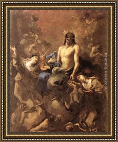 Alessandro Framed Paintings - Christ Adored by Two Nuns by Alessandro Magnasco