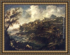 The Seashore Framed Paintings - The Seashore by Alessandro Magnasco