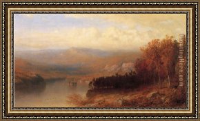 Alexander Framed Paintings - Adirondack Scene in Autumn by Alexander Helwig Wyant