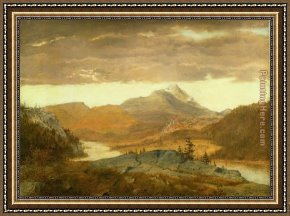 Buena Vista Bar Framed Paintings - Mountain Vista by Alexander Helwig Wyant